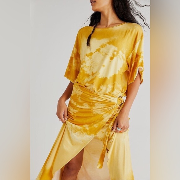 NWOT FREE PEOPLE Alyssa Long Sleeve Wrap Dress - Picture 6 of 12